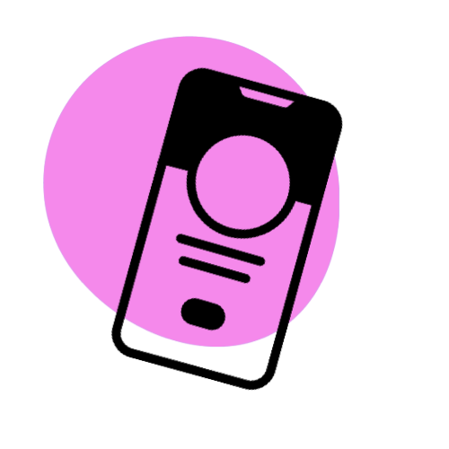 Cellphone Icon Icon of a cellphone with a social media profile on it