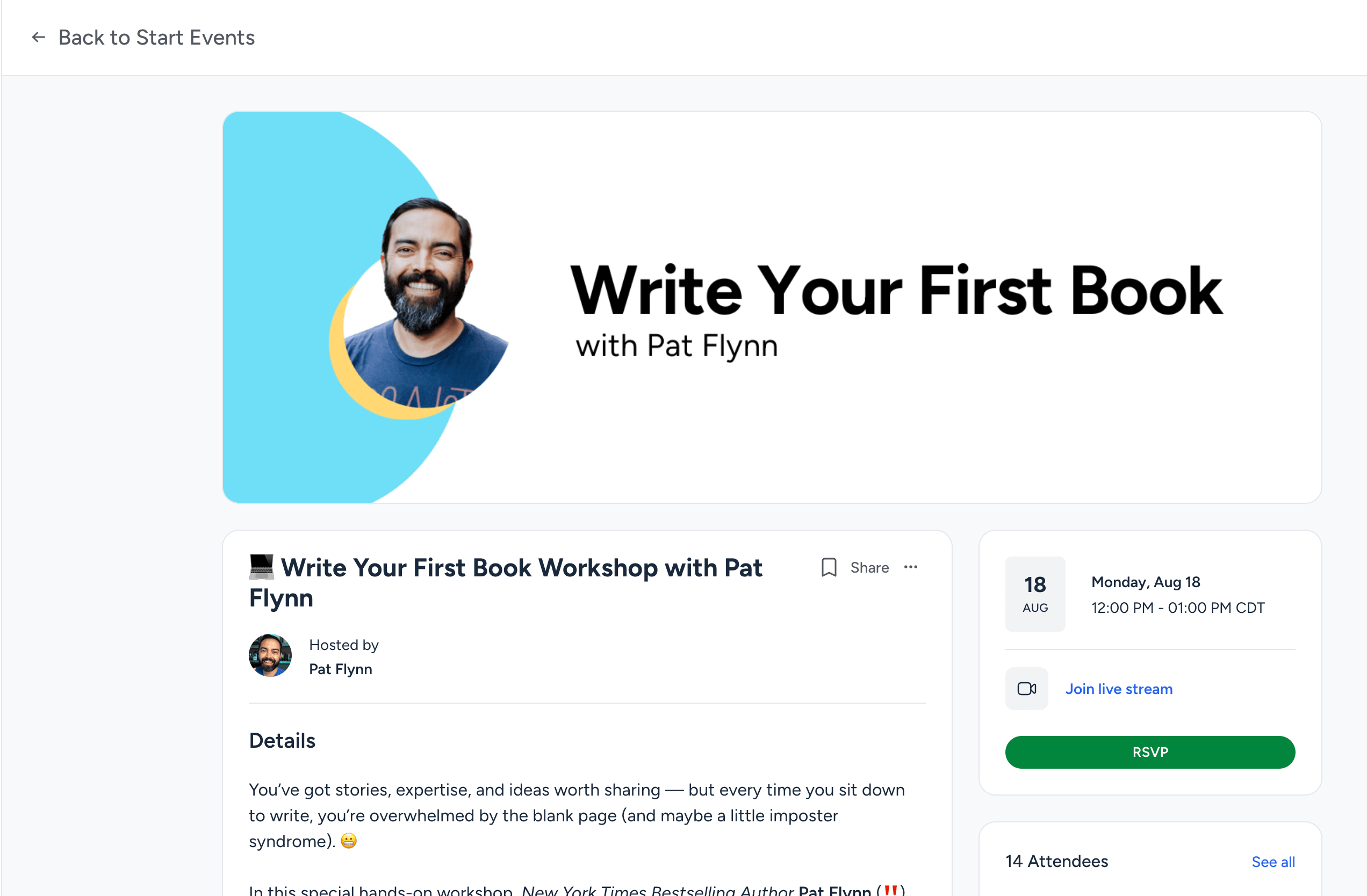 Workshop example: Write Your Next Book